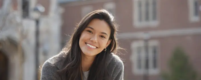 Woman on a laptop building her brand